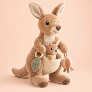 Soft kangaroo activity toy